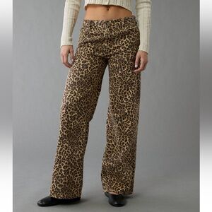 American Eagle animal print jeans size 00 Worn once